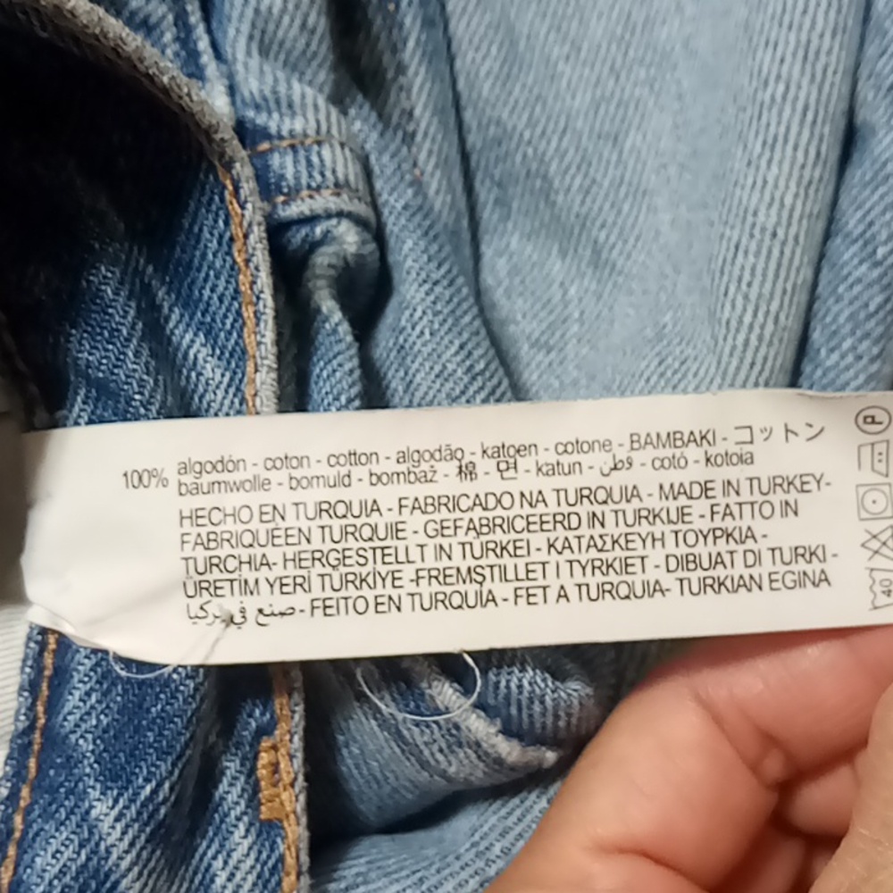 ZARA Jeans Womens 2 Flare Flared Blue Denim Pants Casual Work Spring Summer - Picture 7 of 8